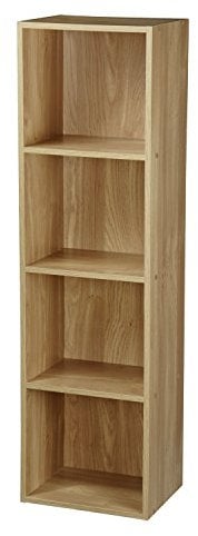 TOP Marques Collectibles Taylor & Brown® 1, 2, 3, 4 Tier Wooden Bookcase Shelving Display Storage Wood Shelf Shelves Unit (Oak, 4 Tier)