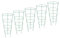 Selections Pack of 5 (75 Centimeter) Conical Garden Plant Support Rings