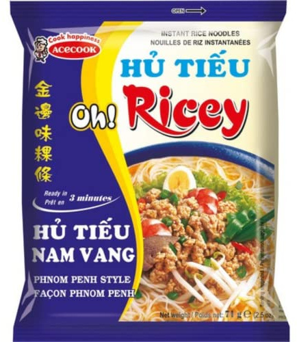 Acecook Oh! Ricey Instant NAM Vang Rice Noodles 24 Packs of 70 g