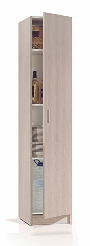 Vita - 1 Door 4 Shlef Kitchen Utility Room Modular Cleaning Cabinet (H: 180cm x W: 37cm x D:37cm) (Oak)