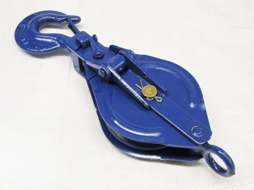 2 Ton 150 MM Snatch Block With Safety Hook Blue Painted - 16MM Wire Rope Lifting