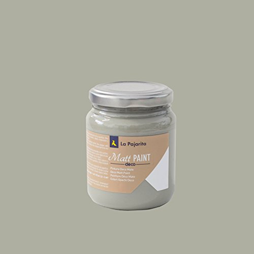 La Pajarita Matt Paint MP-13, Pintura Mate Base Agua, Gris, 175 ml