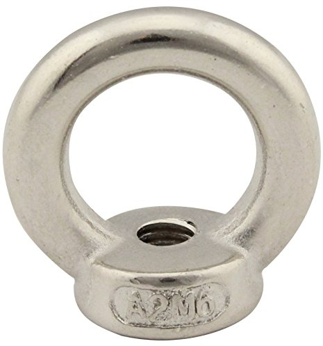 Ringmuttern (gegossen und poliert) - M6 - (4 Stück) - ähnl. DIN 582 - aus rostfreiem Edelstahl A2 (V2A) - Ösenmuttern SC582 | SC-Normteile®