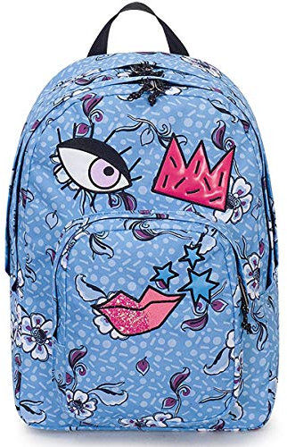 Zaino Dial Face Invicta, Azzurro, 38 Lt, Doppio Scomparto, Tasca Porta Laptop 15'', Scuola & Tempo Libero