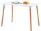 DORAFAIR Mesa de Comedor Rectangular,Estilo Escandinavo Mesa de Cocina y Patas de Madera de Haya,Blanco 110 * 70 * 73cm