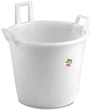 STEFANPLAST Mastello 3 Manici in Politene, Bianco, Lt 100, Cm 65, Polyethylene