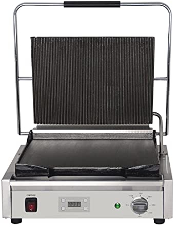 Buffalo Large Ribbed Top Contact Grill