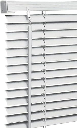 PVC Venetian Blind Blinds Easy Fit Curtains Trimmable Fittings Windows Treatment Shutters Twist Open Close White, 120x210 (Long Drop)
