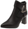 Stivali Donna Cerniera Decorazione in Metallo Solido Scarpe con Tacco Quadrato Party (40,Nero)