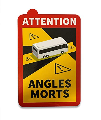 15 x Aufkleber Toter Winkel ANGLES MORTS BUS >3,5 t Made in Germany TOP-Qualität
