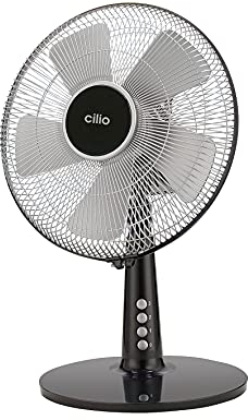 cilio VENTO35 Tischventilator, besonders leise, 90° Oszillationsfunktion, 40W, 3 Geschwindigkeitsstufen