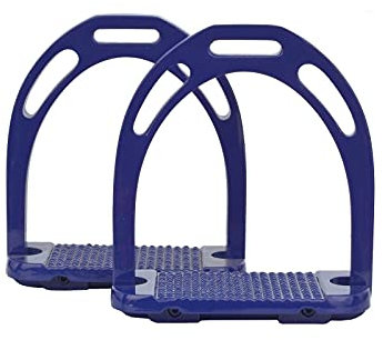 YNR® England Jinn Staffe in acciaio cristallo ferro cavallo equitazione pedate nuove (blu)