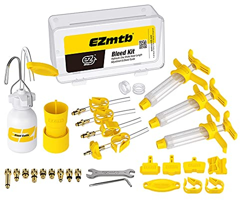 JFOYH Fahrradbremsenentlüftungs-Set, hydraulische Würfel, Bremse, verbessertes Entlüftungs-Set für alle Shimano, Magura, Hope, Tektro, Sram, Avid, Formel und Hayes Fahrradbremsen