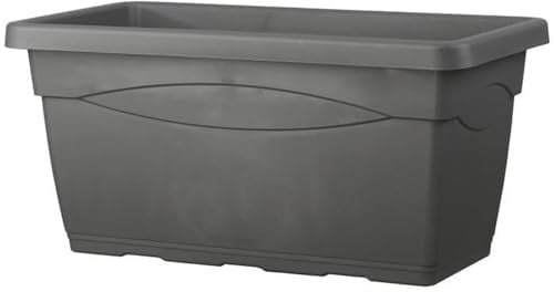 Deroma Bac a Fleurs rectangulaire Day R Anthracite - 80 cm