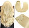 YILITE Clip in Extensions Echthaar Blond 50cm 100% Echthaar Extensions Clip 20 Zoll 8 Stück 120g Unsichtbar Glatt Zum Anklippen Menschenhaar Doppelt Genäht (50cm #613 Bleichblond)