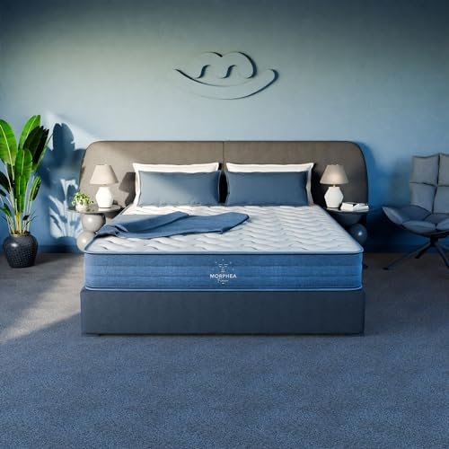 Morphea France – Matelas Mila 140x190 cm – Épaisseur 22 cm – Ressorts ensachés & Mousse Multicouche – 7 Zones ergonomiques – Soutien mi-Ferme – Respirant & Durable – Fabrication Europe