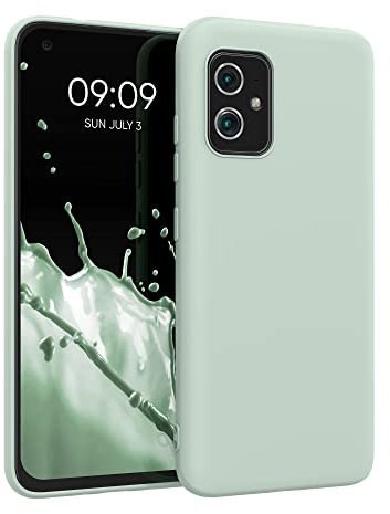 kwmobile Funda para ASUS Zenfone 8 Carcasa - Ultrafina de TPU y Silicona con Bordes elevados anticaídas - Menta Cool