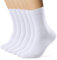 EIISSION Socken Herren 47-50 Schwarz Warme Sportsocken Unisex Business Lange mit Baum-wolle Haltbarkeit für Sport Freizeit 6 Paar Weiß
