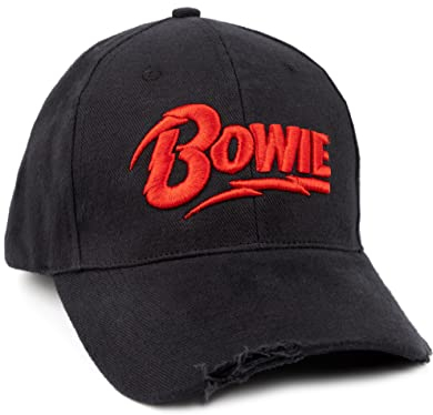 Bowie Cap Unisex Erwachsene rot Logo Roh Peak Black Hut One Größe One Size
