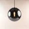 s.luce Orb Glaskugel Hängeleuchte Hängelampe Pendellampe Pendelleuchte Glaslampe, Farbe Schwarz/Rauch, Größe Ø 20cm