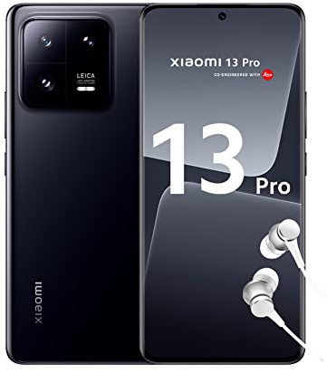 Xiaomi 13 Pro Ceramic Black 12GB RAM 256GB ROM, Pantalla AMOLED dinámica WQHD+ de 120Hz (versión del Reino Unido)