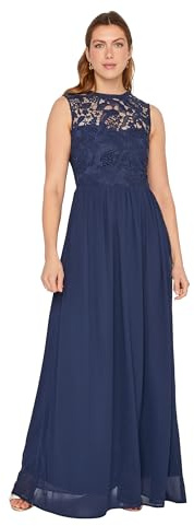Long Tall Sally - LTS Tall Navy Lace Chiffon Maxi Dress - Women's