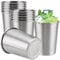ZOENHOU 12Pcs 260ml Stainless Steel Cup, 9 oz Reusable Metal Beer Cup, Stackable Mugs Shatterproof Drinking Cups for Party, Travel, Camping