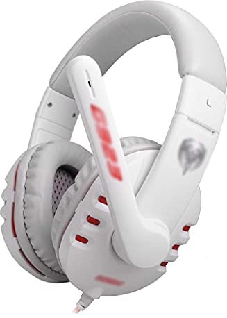 QESTO TVE Gaming headphones Gaming Headset Wired Over-Ear Headphones with Mic Surround Sound 3.5mm for PC, PS4, Earphones(Black)(White)