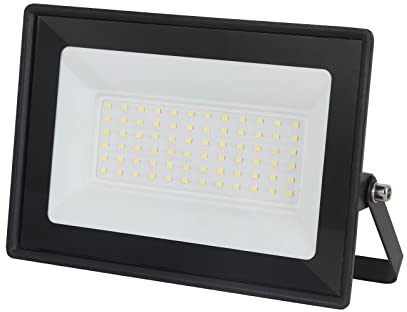 Mille Lucciole 50W LED Strahler Außen,5000LM Superhell Außenstrahler IP65 Wasserdicht Fluter 6500K Kaltweiß Scheinwerfer,LED Strahler für Hinterhof,Garage,Garten,Keine Bewegungsmelder【Schwarz】