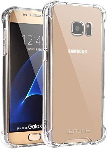 Hülle für Samsung Galaxy S7 Transparent Ultra Dünne weiche TPU Handyhülle Flexible Klar Case Cover [Bumper mit verstärkten Ecken] Rückseite