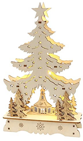 Holz Laserbaum Seiffener Kirche SIGRO