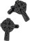 FaithHeart Schwarz Manschettenknöpfe für Herren, Keltischer Knot Kreuz Manschetten Knopf, Fashion Cufflinks, Bestes Geschenk für Bräutigam Freuden Ehemann Vater