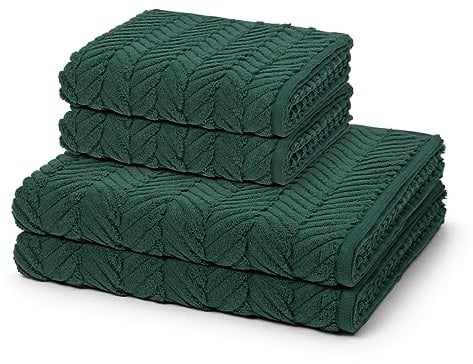 Ross - Sensual Skin - 2 X Handtuch 2 X Duschtuch im Set - 4er Pack (4er Set Moosgrün)