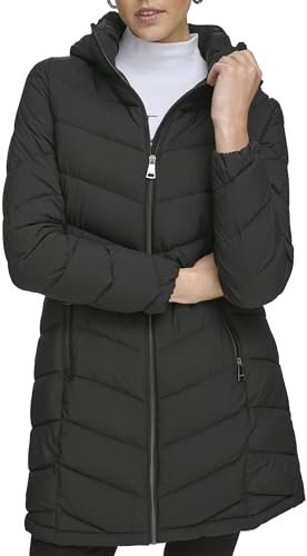 Calvin Klein Damen Light-weight Hooded Puffer Jacket Daunenmantel (1er Pack)