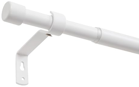 Mardom Vorhangstange Ausziehbar 160-290 cm, Gardinenstange Ausziehbar, Ausziehbare Gardinenstange: Teleskop-Funktion, Minimalistisches und modernes Design, Langlebiges und Robustes Metall - Weiß