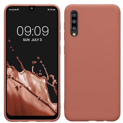 kwmobile Housse Compatible avec Samsung Galaxy A50 Coque - Housse de téléphone Protection Souple en Silicone - Rose d'hiver