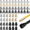 REJOECE 64 Sets Kordelenden Metall, 4 Farben Kordelenden Endstück, 2-Stile Kordel Endstück Metall Kordelstopper Metall Kordelenden für Schnürsenkel Zubehör DIY Design