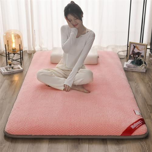 LXBche Weiche Futon Matratze Japanische Tatami Matte Futon Einzel Doppel Flauschiger Studentenwohnheim faltbar zum Schlafen Bodenmatratze für Home Camping Couch (Color : Jade, Size : 100 * 200cm)