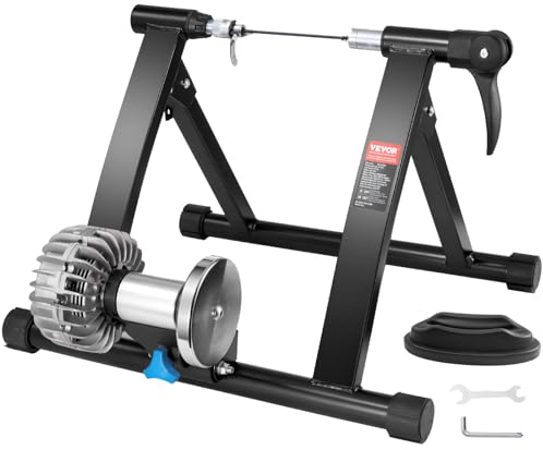 VEVOR Support d'Entraînement pour Vélo, Entraîneur de Vélo Fluide Stationnaire pour Roues de 66-74 cm, Moteur à Volant d'Inertie à Réduction de Bruit, Levier à Dégagement Rapide, Exercices Intérieur