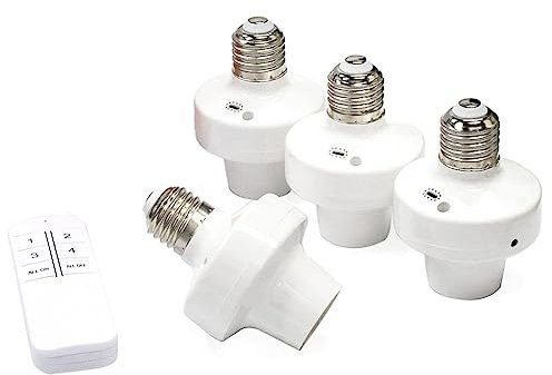 iFutniew Remote Control Light Socket E27 Bulb Socket Adapter WIFI Intelligent Voice Light Socket Metal