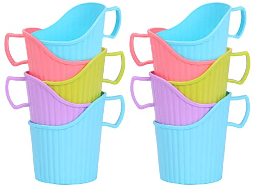 10PCS Portabicchieri di Carta Monouso Porable Isolamento Calore Freddo Utensili da Caffè Portabicchieri Monouso Con Manico Porta Tazza di Carta Per Bevande Monouso Porta Tazza Per Bevande Per