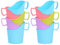 10PCS Porable Plastic Disposable Paper Cup Holder Heat Cold Insulation Coffee Tools Disposable Cup Holder With Handle Paper Cup Holder For Drinks Disposable Cup Holders For Drinks For Coffee Bar Cup