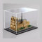 JIULIN Acryl-Vitrine Box kompatibel mit Lego 21061 Notre Dame Kathedrale im Pariser Modell, staubdicht, transparent, schwarzer Sockel