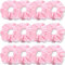 VENUSTE Rosa Haargummis, Premium-Samt-Haargummis für Haare, einfarbig, dicke Haarbänder, weiche Seile, Pferdeschwanz-Halter, Haarschmuck für Damen und Mädchen, 12 Stück