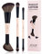 Jessup Pinselset Make Up Reise Makeup Pinsel Set 6-in-3 Doppelseitiger Konturpinsel Lidschattenpinsel mit zwei Enden Shader Eyeliner Pinsel multifunktional Pfirsichstaub T507