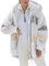 ABINGOO Damen Mantel Kapuzenjacke Winterjacke Mode Warm Hoodie Pullover Jacken Reißverschluss Plüschjacke Fleecejacke Oberteile(Weiß,M)