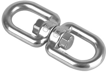 BBTISG Drehhaken, strapazierfähig, 8 Zeichen, Ringdrehaufhänger, 360° drehbar, Zubehör, robuster Karabinerhaken für Baumschaukel, Hängestuhl (5 mm)