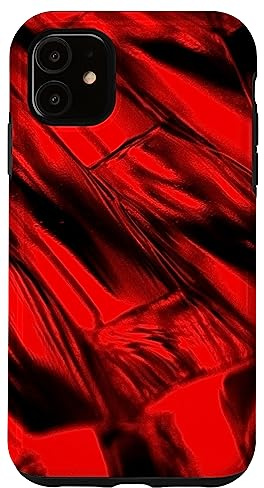 iPhone 11 Red and Black Phone Case,Cool Red Phone Cases,Black and Red Case