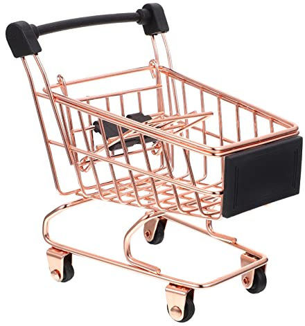 JOINPAYA Einkaufswagen einkaufswagen einkaufswagen für Kinderwagen für Kinderzimmer Puppenregal Aufbewahrungsregal für Kinderspielzeug Eisen Golden
