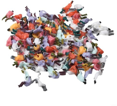 120 Stück Modellpersonen im Maßstab 1:160 N, alle sitzenden Personen, Figuren, Passagiere, 6 Posen für Modelleisenbahnen, Züge, Landschaften, Dioramen